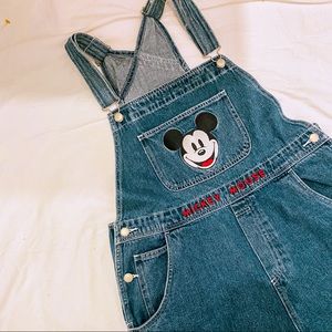 Vintage Denim Disney Mickey Mouse Overalls